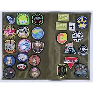 26 Lot AWESOME Hook And Loop Patches! W/ Patch Board‎ - Anime, 765, Army, Cat